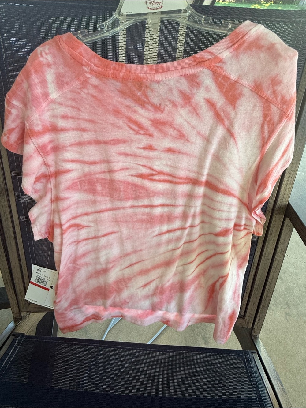 Hurley Wings Pink Tie-Dye Flutter Short Sleeve Tee